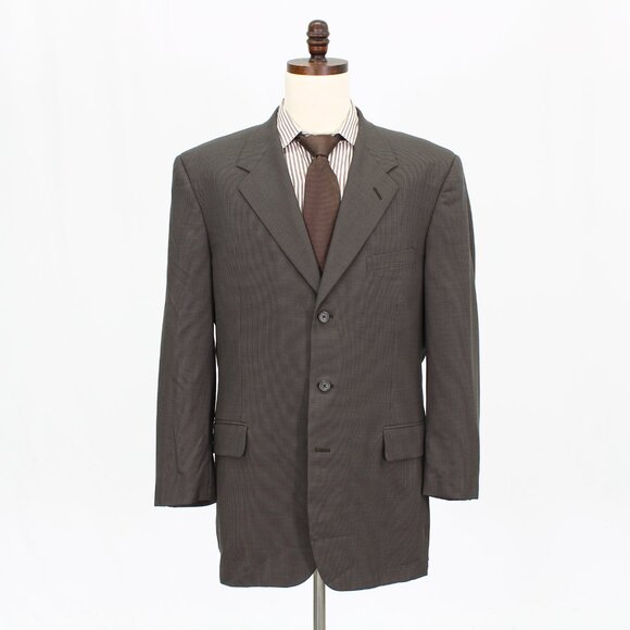 Tom James 44L 36x32 Green Houndstooth 3-Button Suit R489 - Picture 6 of 15